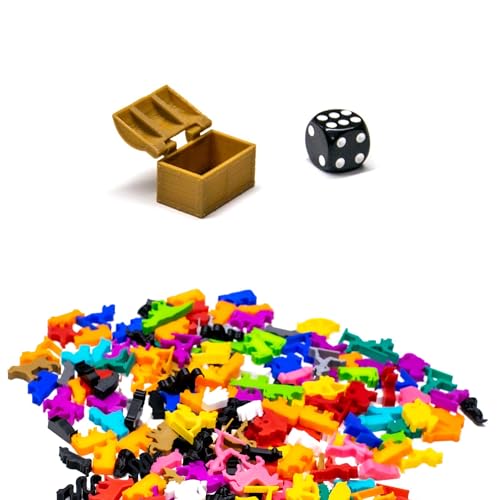 BoardGameSet 100 stücke Brustmarke - Gloomhaven Upgrade | Brettspiel Figuren und Miniaturen Meeples für Tabletop RPGs Brettspiel Zubehör DND Ersatzspielsteine von BoardGameSet