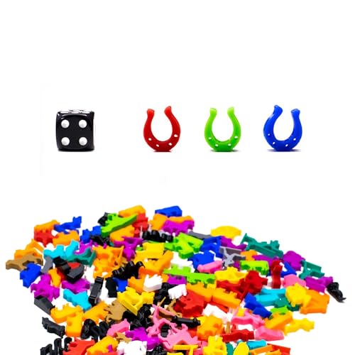 BoardGameSet 100 stücke Meeple Hufeisen | Brettspiel Zubehör und Meeples Miniaturen für Strategiespiele RPGs Ersatzspielsteine, lila von BoardGameSet