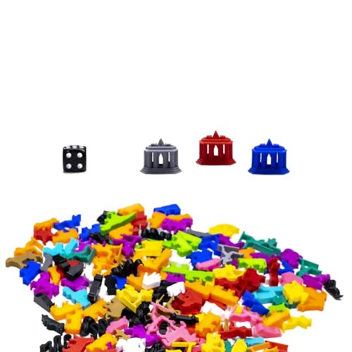 BoardGameSet 100 stücke Heiligtum Schreingebäude | Miniatur Meeples und Spielsteine für Brettspiele Brettspiel Zubehör Tabletop RPGs DND, Haut von BoardGameSet