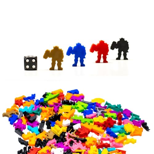 BoardGameSet 100 stücke Meeple Ork Arbeiter Figuren | Brettspiel Figuren und Miniaturen Meeples für Tabletop RPGs Brettspiel Zubehör DND Ersatzspielsteine, hellblau von BoardGameSet