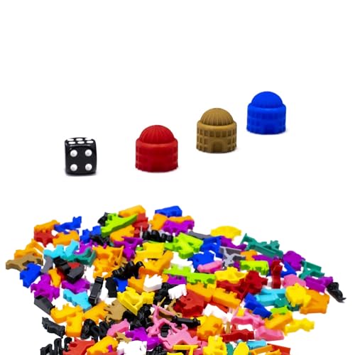BoardGameSet 100 stücke Schulminiatur | Brettspiel Zubehör und Meeples Miniaturen für Strategiespiele RPGs Ersatzspielsteine, blau von BoardGameSet