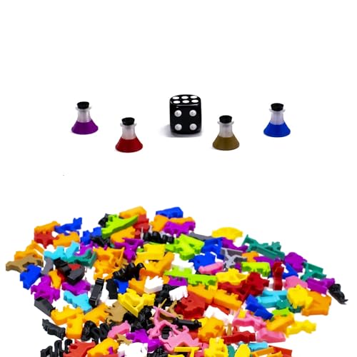 BoardGameSet 100 stücke Trank Miniatur Flaschen | Brettspiel-Spielsteine & Meeples für Tabletop-RPGs, Strategiespiele, DND, Ersatzspielsteine, weiß von BoardGameSet