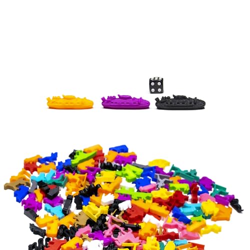 BoardGameSet 100 stücke U-Boot Miniaturen | Rüste Dein Brettspiel auf mit Miniaturen Meeples Brettspiel Zubehör Ersatzspielsteinen, dunkelgrün von BoardGameSet