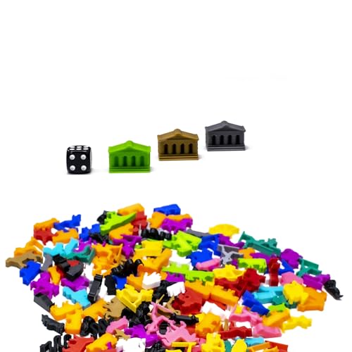 BoardGameSet 100 stücke Universitätsgebäude | Spielerfiguren & Miniaturen für Brettspiele, schwarz von BoardGameSet
