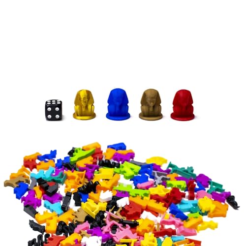BoardGameSet 25 stücke Ägyptischer Pharao Token | Brettspiel Zubehör & Meeple Figuren, blau BoardGameSet 25 stücke Ägyptischer Pharao Token | Brettspiel Zubehör & Meeple Figuren, blau von BoardGameSet