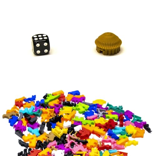 BoardGameSet 25 stücke Medium Hütte Miniaturen | Rüste Dein Brettspiel auf mit Miniaturen Meeples Brettspiel Zubehör Ersatzspielsteinen, rot von BoardGameSet