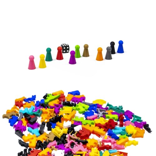 BoardGameSet 5 stücke Bauer 23x13mm | Brettspiel Zubehör und Meeples Miniaturen für Strategiespiele RPGs Ersatzspielsteine, dunkelgrün von BoardGameSet