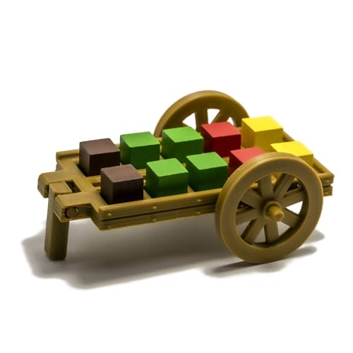 BoardGameSet 5 stücke Handelswagen-Ressourcenhalter für Brettspiele | Miniatur Meeples und Spielsteine für Brettspiele Brettspiel Zubehör Tabletop RPGs DND von BoardGameSet