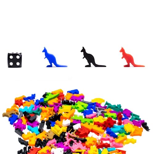 BoardGameSet 5 stücke Meeple Känguru Figuren | Rüste Dein Brettspiel auf mit Miniaturen Meeples Brettspiel Zubehör Ersatzspielsteinen, zufällig von BoardGameSet