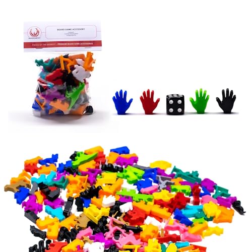 BoardGameSet | 5PCS Hand Glove Meeple Token Figures | Board Game Pieces Accessories Tokens Replacement, Green von BoardGameSet