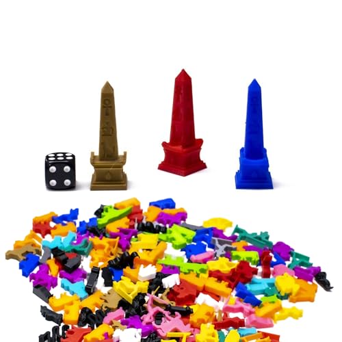 BoardGameSet 50 stücke Ägyptischer Obelisk | Brettspiel Meeple & Zubehör, zufällig von BoardGameSet