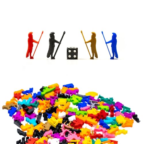 BoardGameSet 50 stücke Meeple Hoplit Stehend | Miniatur Meeples und Spielsteine für Brettspiele Brettspiel Zubehör Tabletop RPGs DND, dunkelgrün von BoardGameSet