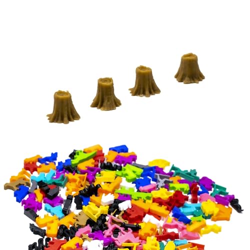 BoardGameSet 50 stücke Holzprotokoll-Token | Miniatur Meeples und Spielsteine für Brettspiele Brettspiel Zubehör Tabletop RPGs DND von BoardGameSet