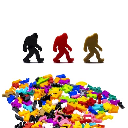 BoardGameSet 50 stücke Meeple Yeti Bigfoot | Brettspiel Meeple & Zubehör, blau von BoardGameSet