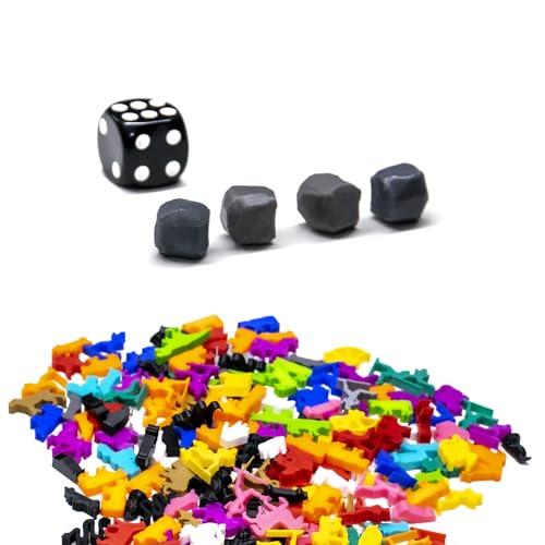 BoardGameSet 50 stücke Stein Felsen Miniaturen | Rüste Dein Brettspiel auf mit Miniaturen Meeples Brettspiel Zubehör Ersatzspielsteinen von BoardGameSet