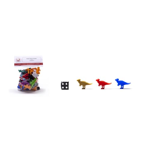 BoardGameset | 5pcs Pachycephalosaurus Dinosaurierfiguren | Brettspielstücke, rosa von BoardGameSet