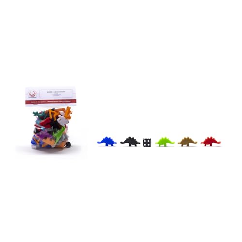 BoardGameset | 5pcs Stegosaurus Dinosaurierfiguren | Brettspielzubehör, rot von BoardGameSet