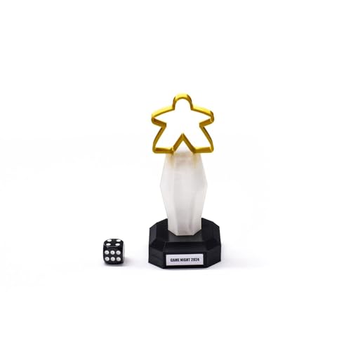 BoardGameSet | Board Game Trophy Cup - Golden Meeple Trophy | Board Game Pieces Accessories Game Tokens Gaming Bits Tabletop Components DND Accessory Upgrade von BoardGameSet