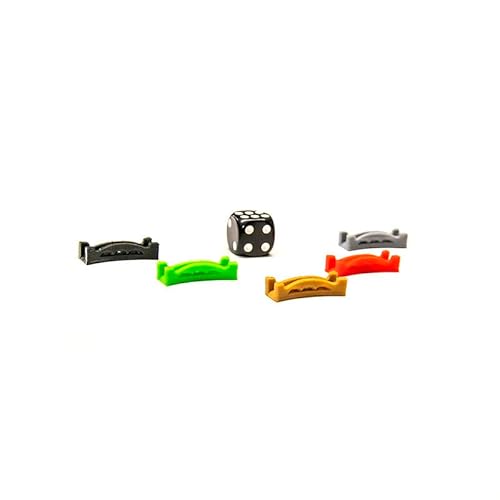 BoardGameSet | 5PCS Bridge Miniatures | Board Game Accessories Pieces Tokens Plastic Counters Figures, Yellow von BoardGameSet