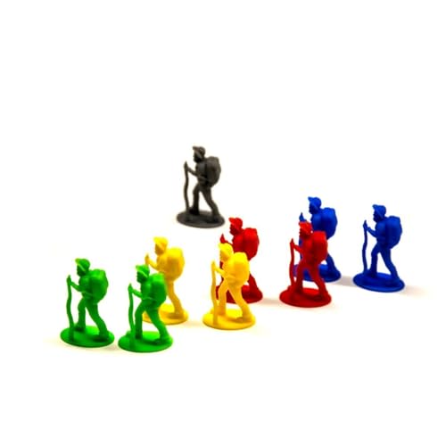 BoardGameSet | Explorer Adventurer Figures | Board Game Accessories Pieces Tokens Plastic Counters Figurines Miniatures, Green von BoardGameSet