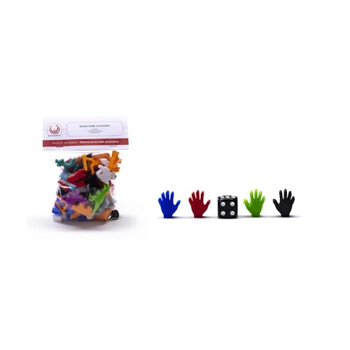 BoardGameSet | 5PCS Hand Glove Meeple Token Figures | Board Game Pieces Accessories Tokens Replacement, Light Blue von BoardGameSet