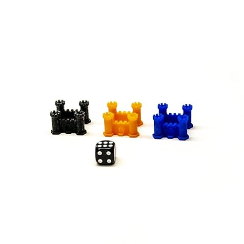 BoardGameSet | Stronghold Miniatures | Board Game Accessories Pieces Tokens Plastic Counters Figures, Yellow von BoardGameSet