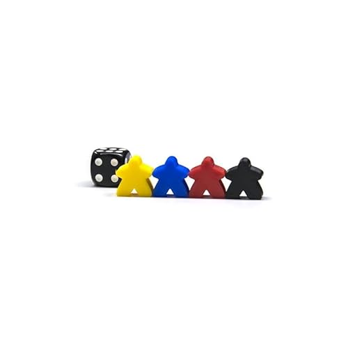 BoardGameSet | 5PCS Classic Meeple Figures | Figurines Meeples Carcassone Miniatures Board Game Tokens Pieces Accessories Game Tokens Tabletop Components Accessory Upgrade Replacement, Orange von BoardGameSet