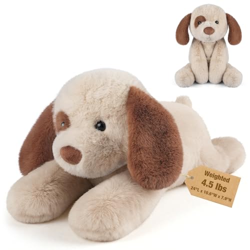 Bobbie & Laxi 61.0 cm & 2.0 kg Weighted Dog Stuffed Animal Adjustable Sitting & Laying Plush Toy Pillows with Removable Ceramsite Bag for Companion, Cuddly & Soft Gifts for Adults, Kids, Boys and Bobbie & Laxi 61.0 cm & 2.0 kg Weighted Dog Stuffed Animal Adjustable Sitting & Laying Plush Toy Pillows with Removable Ceramsite Bag for Companion, Cuddly & Soft Gifts for Adults, Kids, Boys and von Bobbie & Laxi