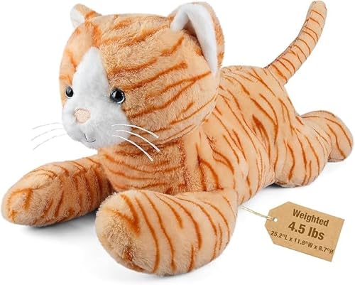 Bobbie & Laxi 63,5 cm & 2,04 kg Katze gewichtete Stofftiere für Komfort, kuschelige und weiche Kinder-Plüschtierkissen als Begleiter mit Abnehmbarer Ceramsit-Tasche, Geschenke für Erwachsene, Kinder Bobbie & Laxi 63,5 cm & 2,04 kg Katze gewichtete Stofftiere für Komfort, kuschelige und weiche Kinder-Plüschtierkissen als Begleiter mit Abnehmbarer Ceramsit-Tasche, Geschenke für Erwachsene, Kinder von Bobbie & Laxi