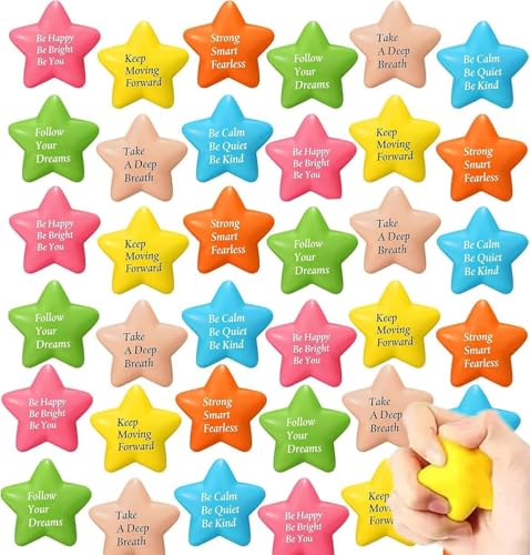 12 Stück Stressbälle Squeeze Ball, 5cm Stern Schaum Antistressball für Schule Belohnung Student Party Tasche Füllstoffe, Stressabbau Bälle Spielzeug für Angst Abbauen Beruhigung Kinder Erwachsene 12 Stück Stressbälle Squeeze Ball, 5cm Stern Schaum Antistressball für Schule Belohnung Student Party Tasche Füllstoffe, Stressabbau Bälle Spielzeug für Angst Abbauen Beruhigung Kinder Erwachsene von Boboeitody