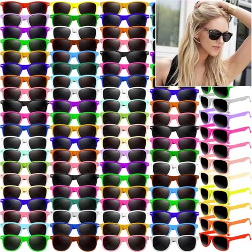 120 Stück 20 Farbe Neon Sonnenbrille, 80's Retro Stil Perfekte bunte Neuheit Sonnenbrille Set für Geburtstag Party Zubehör, Strand, Goody Bag Bevorzugungen für Kinder Erwachs (20-Farben-Stil, 120) 120 Stück 20 Farbe Neon Sonnenbrille, 80's Retro Stil Perfekte bunte Neuheit Sonnenbrille Set für Geburtstag Party Zubehör, Strand, Goody Bag Bevorzugungen für Kinder Erwachs (20-Farben-Stil, 120) von Boboeitody