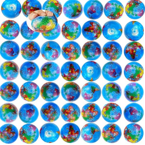 20 Stück Antistressball Weltkugel,6.3CM Stressball Globus Klein,Anti Stress Bälle,Anti Stress Spielzeug Bälle,Mini Globus Kinder Stressball für Kinder Erwachsene,Stressabbau Spielzeug von Boboeitody
