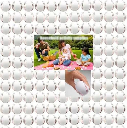 5-60 Stück Mini-Sportbälle,Stressbälle Kinder, 5cm Stressabbau-Ballspielzeug, Schaumstoffbälle, Baseball, Schaumstoffbälle Stressabbau für Kinder und Erwachsene-Party-Zubehör (Baseball Stil, 50) 5-60 Stück Mini-Sportbälle,Stressbälle Kinder, 5cm Stressabbau-Ballspielzeug, Schaumstoffbälle, Baseball, Schaumstoffbälle Stressabbau für Kinder und Erwachsene-Party-Zubehör (Baseball Stil, 50) von Boboeitody