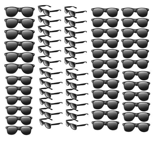 50 Stück Schwarze Party Sonnenbrille, Neon Sonnenbrille Vintage Sonnenbrillen Set Retro Lustige Party Brille für Strand Hochzeit Partypool Partyzubehör Geburtstagsparty Zubehör für Frauen Männer 50 Stück Schwarze Party Sonnenbrille, Neon Sonnenbrille Vintage Sonnenbrillen Set Retro Lustige Party Brille für Strand Hochzeit Partypool Partyzubehör Geburtstagsparty Zubehör für Frauen Männer von Boboeitody