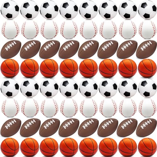 60 Stück Schaumstoffbälle, 6.3CM Stress Bälle, Mini Sportbälle, Antistressball für Schaum, Stressabbau-Ballspielzeug, Geburtstagsparty-Geschenke, Kinder und Erwachsene für Party-Verschiedene Ballstile 60 Stück Schaumstoffbälle, 6.3CM Stress Bälle, Mini Sportbälle, Antistressball für Schaum, Stressabbau-Ballspielzeug, Geburtstagsparty-Geschenke, Kinder und Erwachsene für Party-Verschiedene Ballstile von Boboeitody