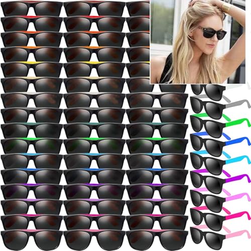 96 Stück Neon Sonnenbrillen für Kinder & Erwachsene –16 Farben Neon Party Sonnenbrille 80er Stil Bunte Neuheit Sonnenbrille Kühle Sonnenbrille für Klassenzimmer Preis,Goody Bag Füller,Geburtstagsfeier von Boboeitody