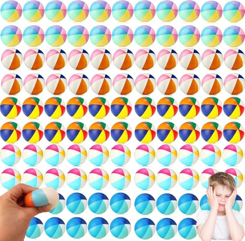 Anti-Stressbälle - Mini Beach Stress Balls 5 Verschiedene Typen, 5cm Spielzeug für Kinder zur Entspannung und Stressabbau, perfekt als Mitgebsel, Gastgeschenke, für Kindergeburtstage Weihnachten (5) von Boboeitody
