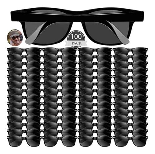 Boboeitody 100/150 Stück Party Sonnenbrille, Neon Sonnenbrille Vintage Sonnenbrillen Set Retro Lustige Party Brille für Strand Hochzeit Partypool Partyzubehör,Set Für Karneval/fasching (100) von Boboeitody