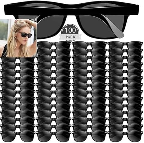 Boboeitody 100/150 Stück Party Sonnenbrille, Neon Sonnenbrille Vintage Sonnenbrillen Set Retro Lustige Party Brille für Strand Hochzeit Partypool Partyzubehör,Set Für Karneval/fasching (100) von Boboeitody