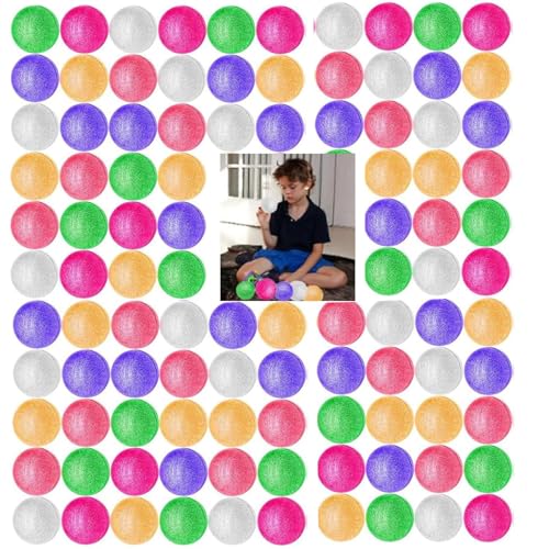Boboeitody 5-50 Stück Glitter Flummi ,45mm Flummis,Flummi Glitzer Hüpfbälle,6 Farben Gummiball Kinder Mitgebsel Kindergeburtstag Partygeschenke Gastgeschenke Gummibälle (45mm Mischfarbe, 10) von Boboeitody