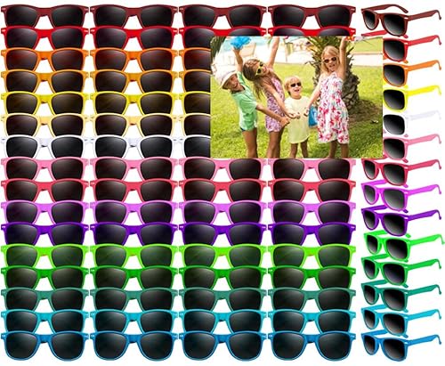 Boboeitody Partybrillen Set 2-18 Stück Neon-Sonnenbrillen, Partyzubehör, Geschenktütenfüller, Lustiges Geschenk für Strand, Pool,Geburtstags Party-16 Farben (Zufällige Farbmischung, 8) von Boboeitody