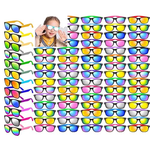 Kinder Sonnenbrille,Partygeschenke,96 Stück Regenbogen Neon Jungen Mädchen Kindersonnenbrille im Alter von 3-15Jahre Mit UV 400 Schutz Für Goody Bag Füller Sommer Strand Pool Geburtstagsparty Zubehör Kinder Sonnenbrille,Partygeschenke,96 Stück Regenbogen Neon Jungen Mädchen Kindersonnenbrille im Alter von 3-15Jahre Mit UV 400 Schutz Für Goody Bag Füller Sommer Strand Pool Geburtstagsparty Zubehör von Boboeitody