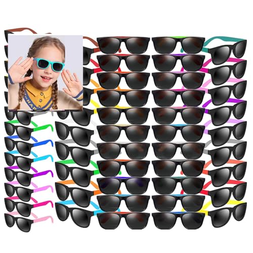 Neon Sonnenbrillen 20 Farben Neon Party Sonnenbrille 80er Stil Bunte Neuheit Sonnenbrille Kühle Sonnenbrille Partygeschenke,Geschenktütenfüller,lustiges Geschenk für Strand,Pool,Party,Geburtstagsparty von Boboeitody