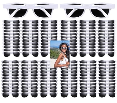 Neon Sonnenbrillen Bulk 80 Pack Sonnenbrillen Gastgeschenke Party Sonnenbrillen Goody Bag Filler für Geburtstagsparty Strand Pool Party,Hochzeit,Geeignet für Kinder/Erwachsene (Weißer Stil, 80) von Boboeitody