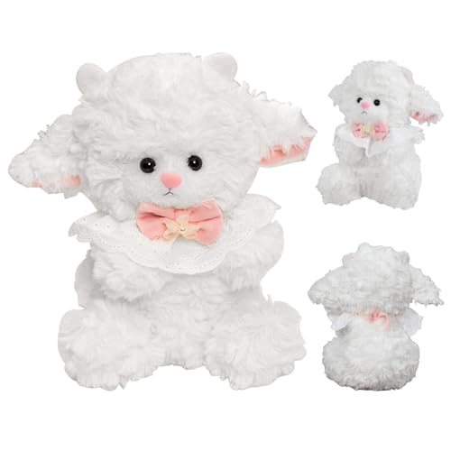 Bocguy 23CM Schaf Kuscheltier, Stofftier Schaf Mit Fliege, Schaf Plüschtier Geschenk für Jungen Mädchen Babys Bocguy 23CM Schaf Kuscheltier, Stofftier Schaf Mit Fliege, Schaf Plüschtier Geschenk für Jungen Mädchen Babys von Bocguy