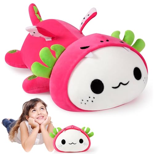 Bocguy Axolotl Kuscheltier, 33CM Plüschtier, Nettes Wurfkissen, Weiches Stofftier für Jungen und Mädchen Geschenk von Bocguy