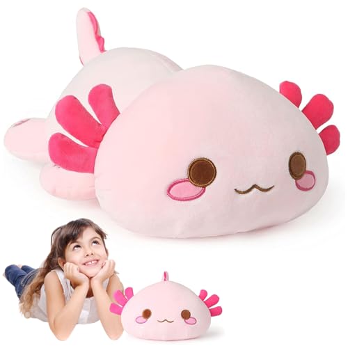Bocguy Axolotl Kuscheltier, 33CM Plüschtier, Nettes Wurfkissen, Weiches Stofftier für Jungen und Mädchen Geschenk von Bocguy