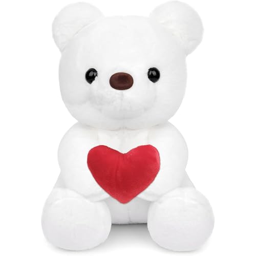 Bocguy Teddybär Plüsch, 23cm Teddybär mit Herz, Stofftier Spielzeug Dekozimmer Kissen für Weihnachten, Valentinstag, Geburtstag Heimdekoration Bocguy Teddybär Plüsch, 23cm Teddybär mit Herz, Stofftier Spielzeug Dekozimmer Kissen für Weihnachten, Valentinstag, Geburtstag Heimdekoration von Bocguy