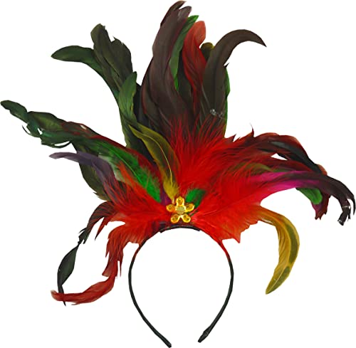 Bock op Kölle Haarreifen mit Federn Rio, Karneval, Fasching in 3 Farben erhältlich (bunt) von Bock op Kölle