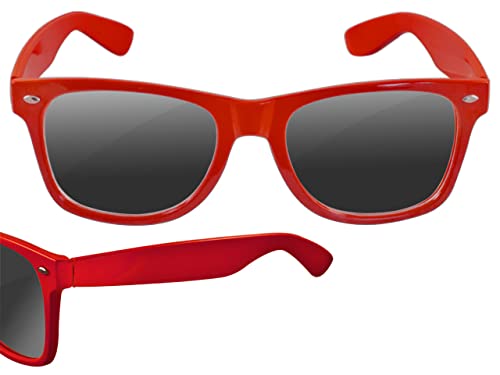 Bock op Kölle Sonnenbrille in rot, schwarz, bunt oder gelb für Karneval, Mottoparty, Accessoires (Rot) von Bock op Kölle